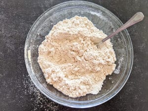 Mix yogurt into the flour