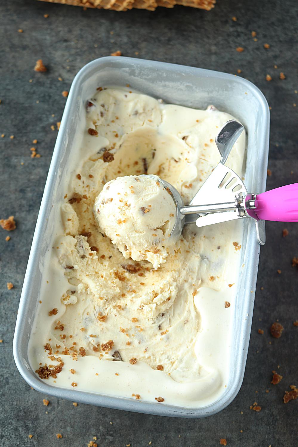 Fail proof No Churn Butterscotch Ice Cream, Indian butterscotch icecream