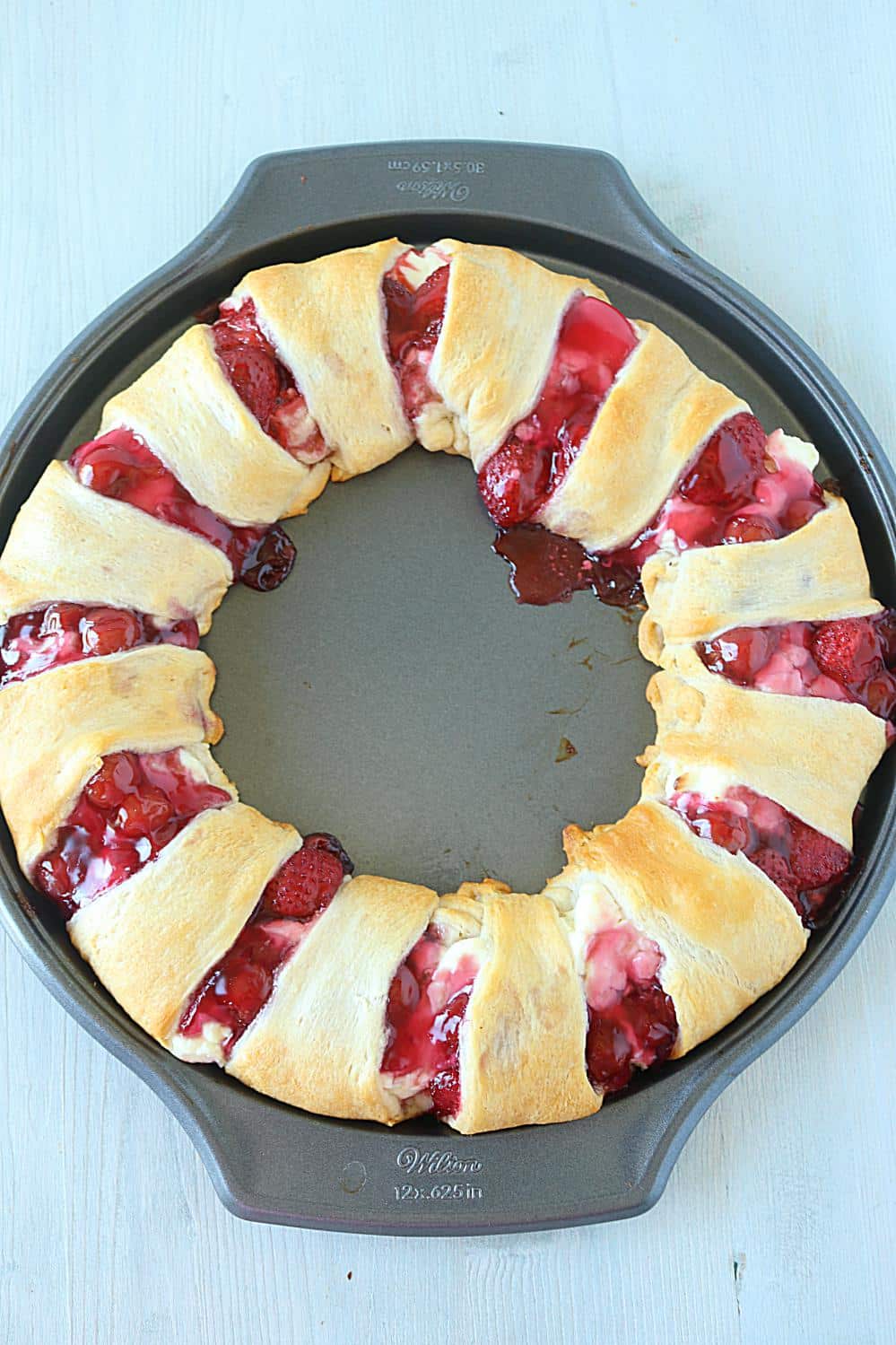 Strawberry Cream Cheese Crescent Ring ~ Ruchiskitchen