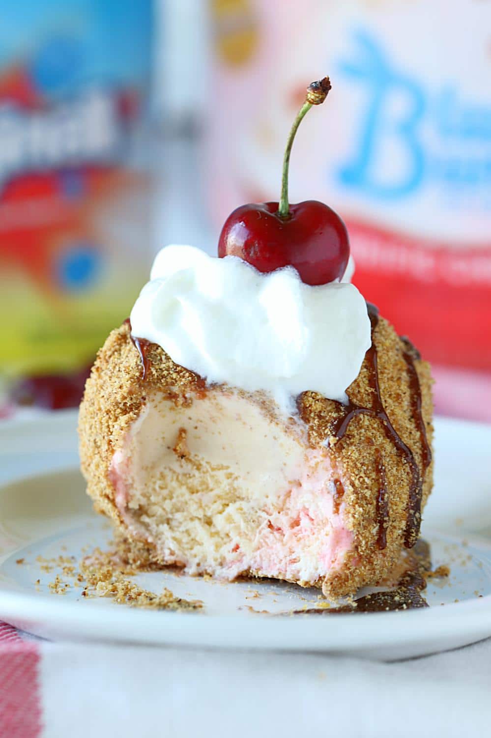 No-Fry Fried Cheesecake Ice Cream - Ruchiskitchen