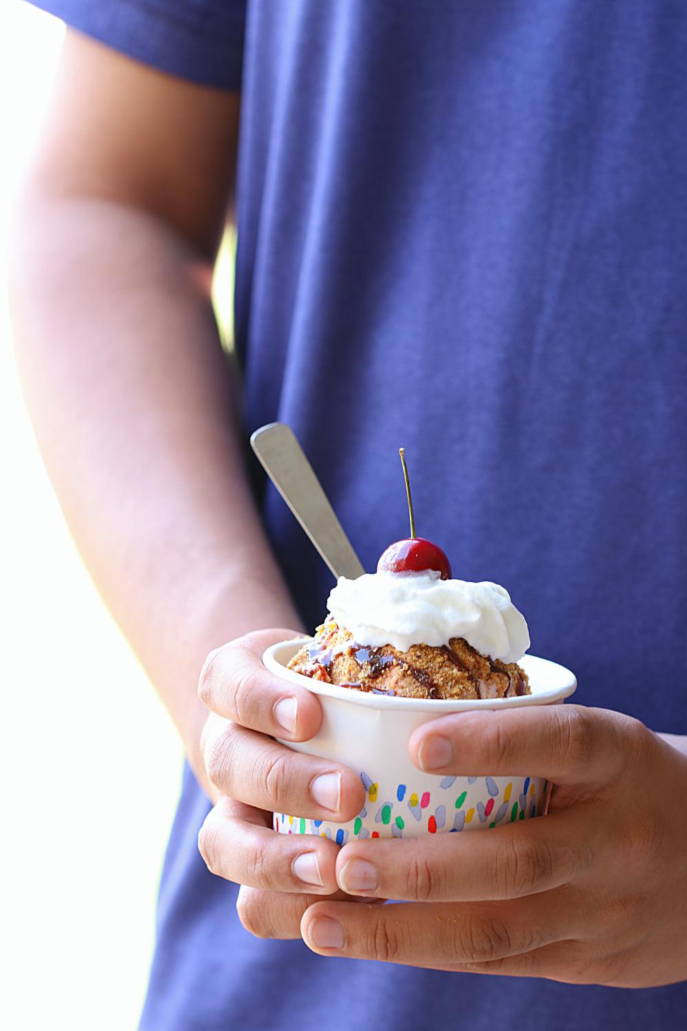 No-Fry Fried Cheesecake Ice Cream - Ruchiskitchen