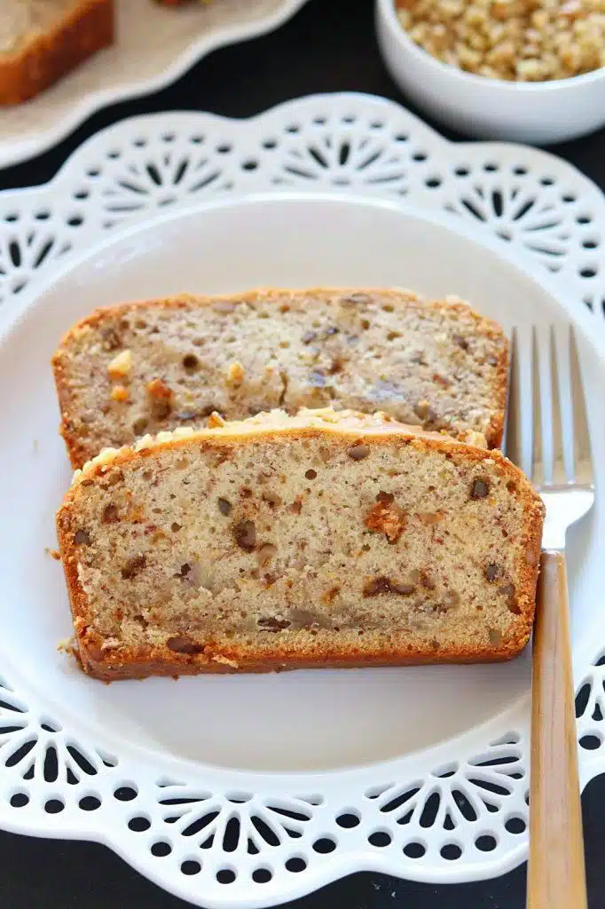 Vegan Banana Nut Bread - Ruchiskitchen