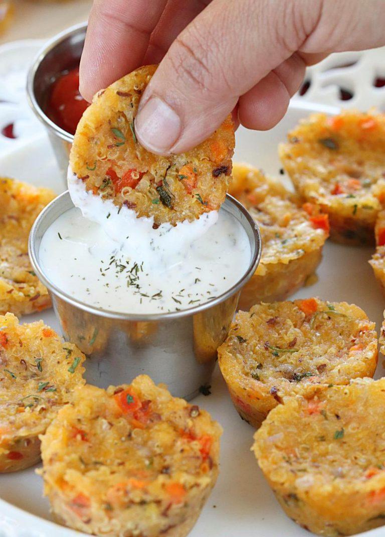 Gluten free Cheesy Quinoa Bites, Hearty veggies Gluten free Quinoa Bites
