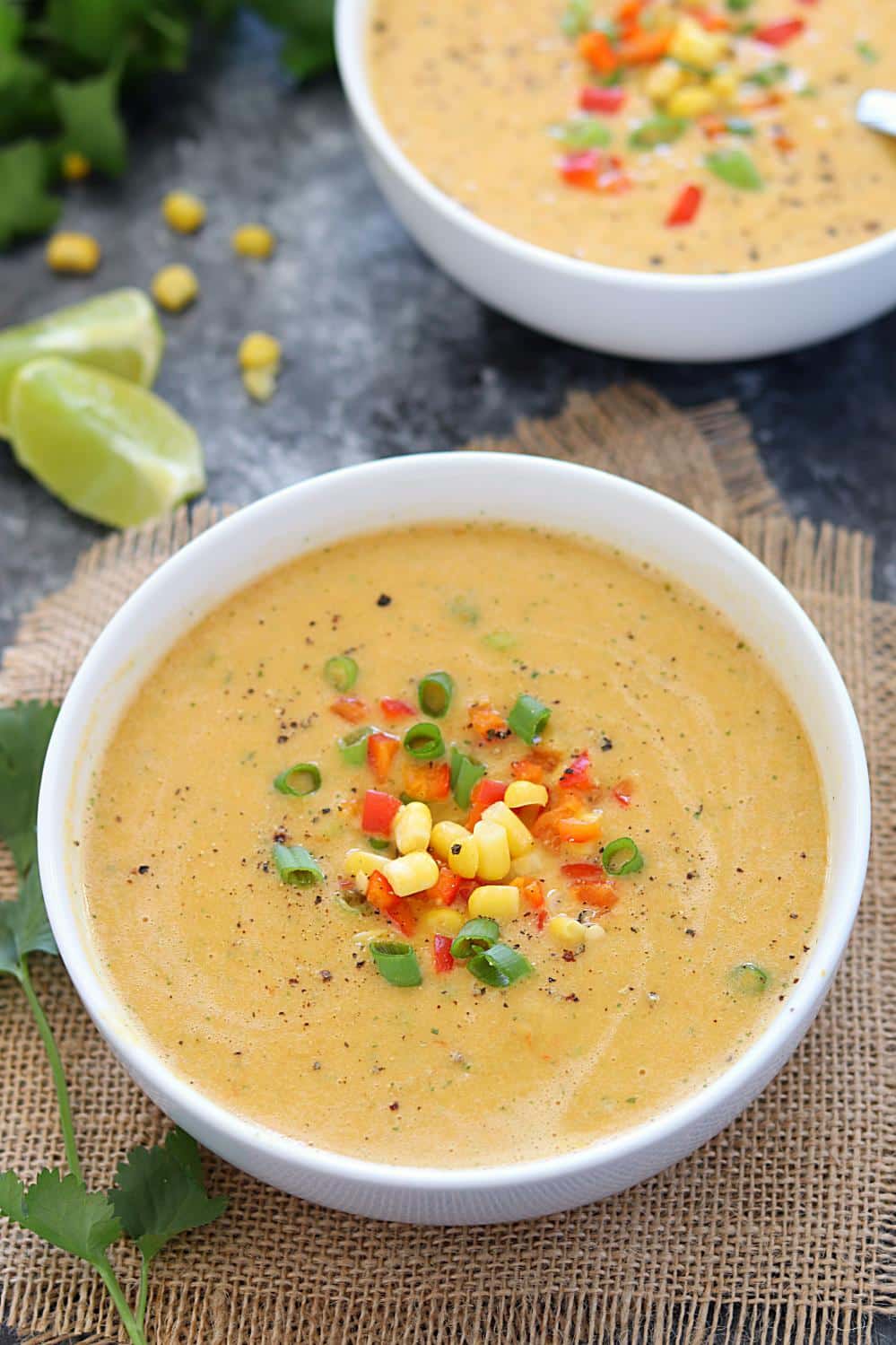 Veggie Mexican corn soup, step by step creamy Mexican Street Corn Soup