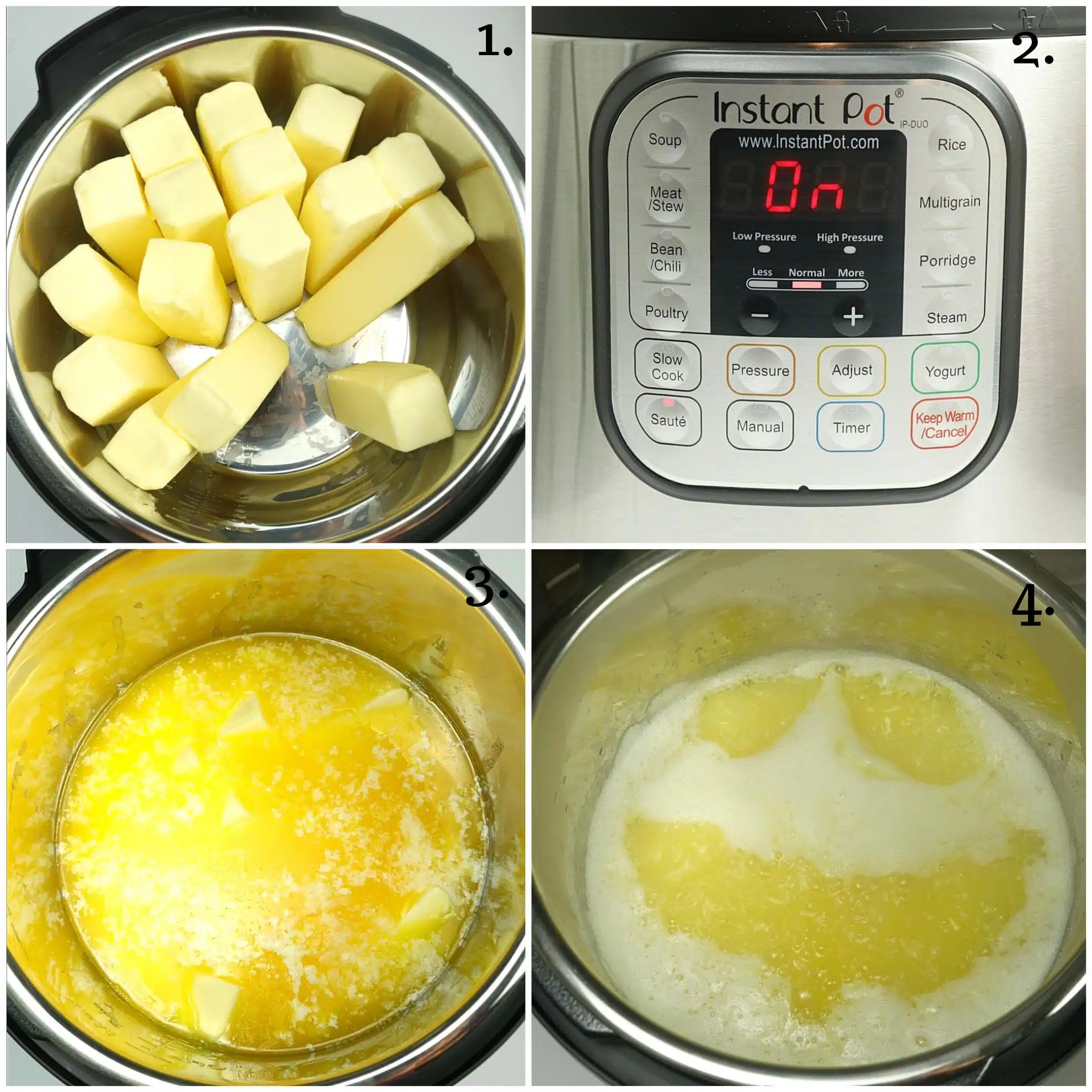 Ghee being cooked in Instant Pot
