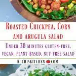 Roasted Chickpea And Arugula Salad | Ruchiskitchen.com