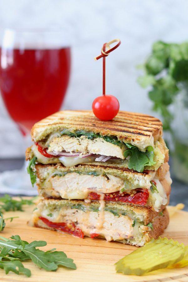 Grilled Chicken Pesto Panini, Chicken Pesto Panini Recipe,