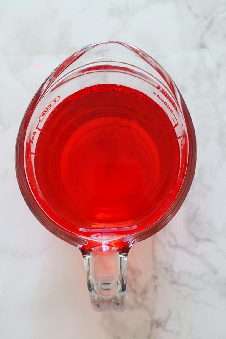 Clear strawberry juice