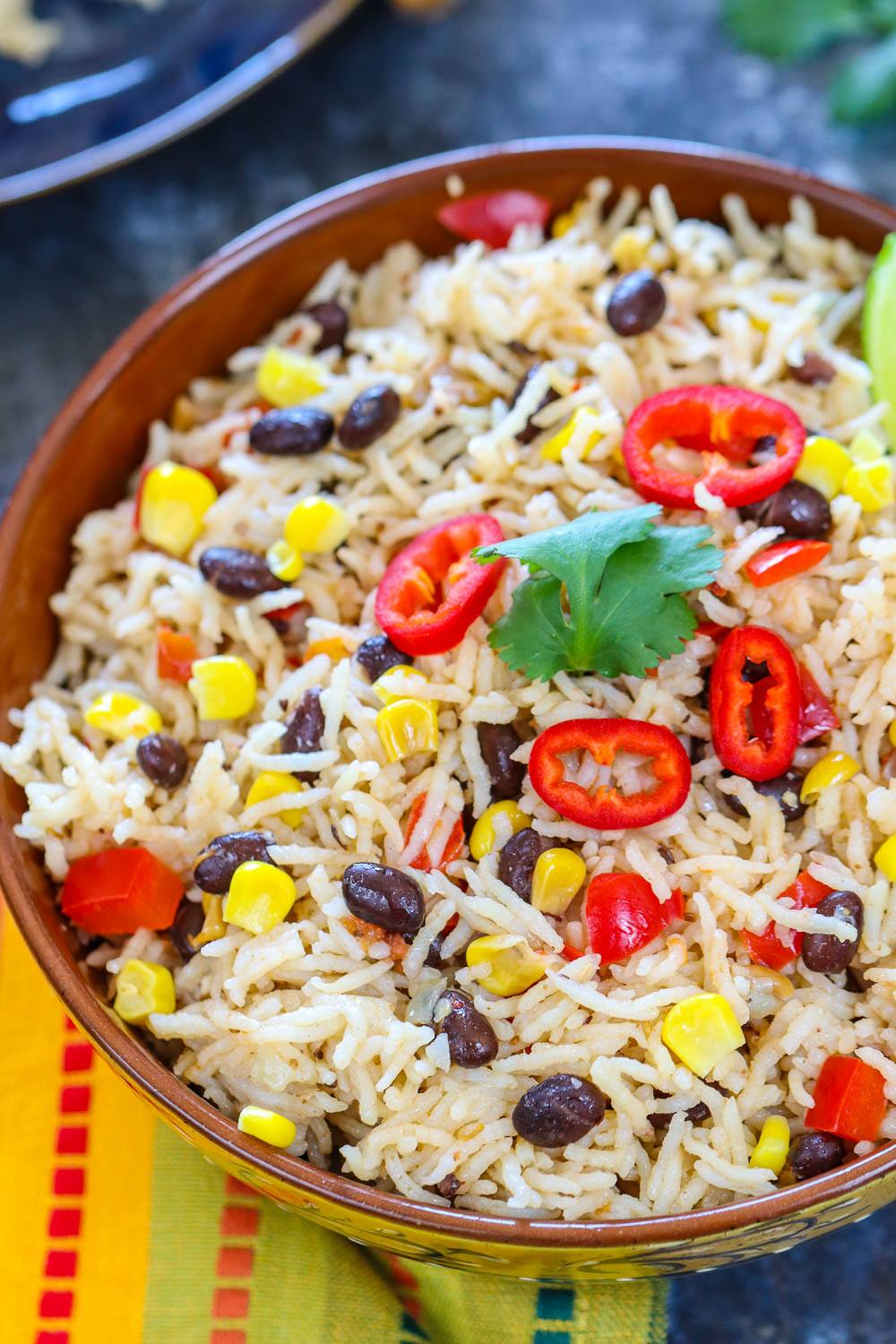 Instant Pot Fiesta Rice, Instant pot, fiesta rice, Vegan Fiesta Rice