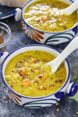 Instant Pot Broccoli Lentil Soup - Ruchiskitchen