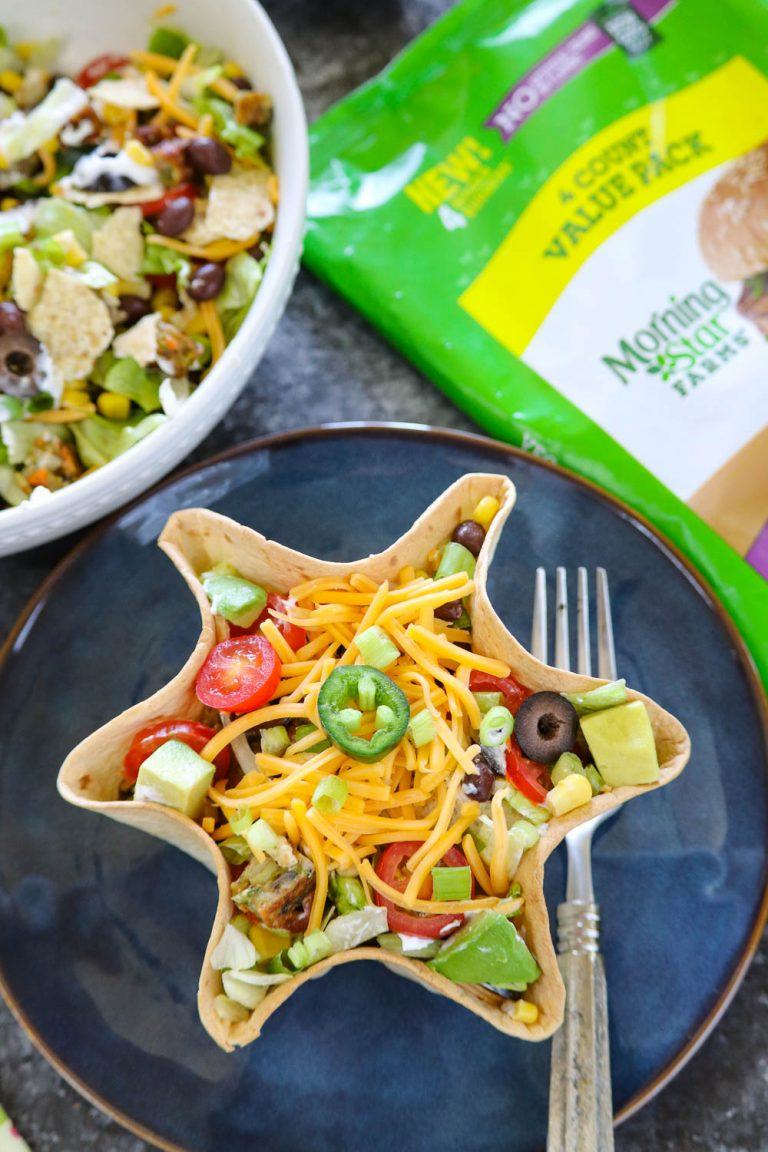 Vegetarian Taco Salad, Vegetarian Black Bean and Corn Taco Salad