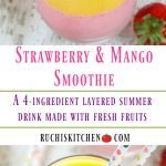 Strawberry and Mango Smoothie - Ruchiskitchen