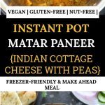 Instant Pot matar paneer Pinnable image