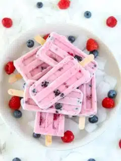 Raspberry Yogurt Popsicles