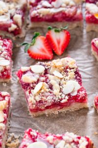 Sliced Strawberry Crumble Bars