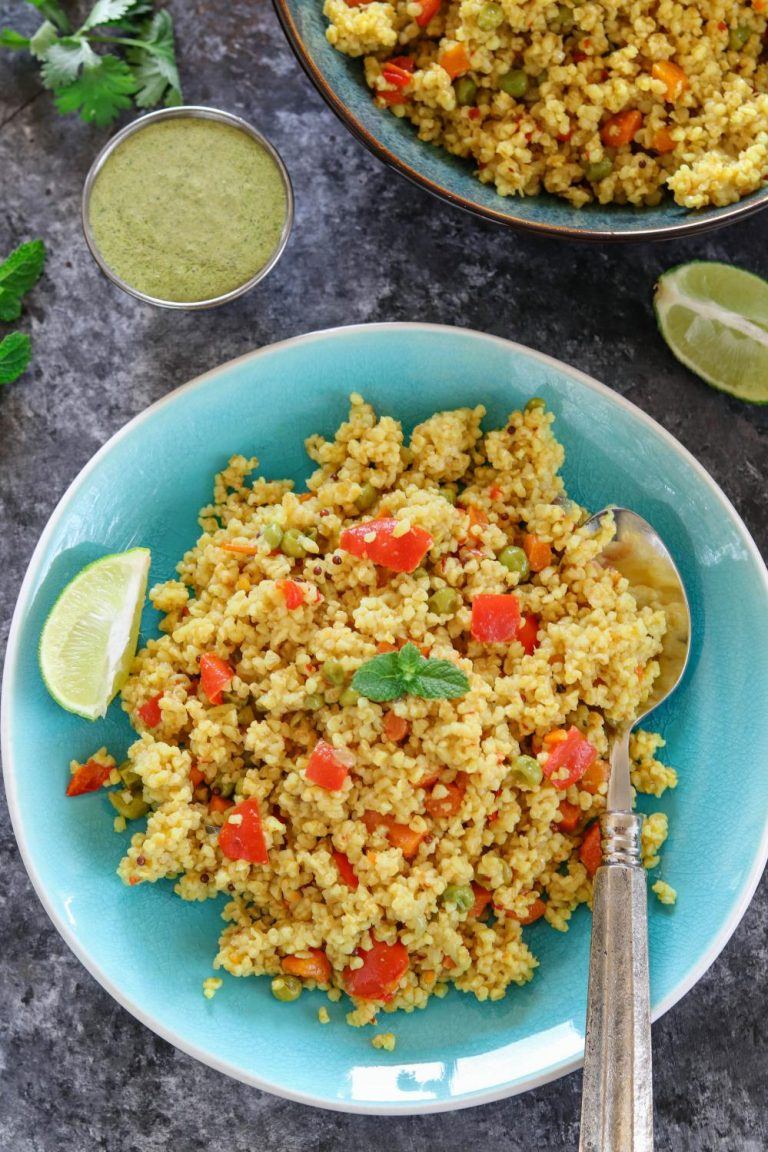 Instant Pot Vegetable Cracked Wheat Pilaf - Ruchiskitchen