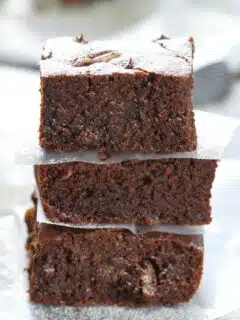 Double Chocolate Pecan Brownies - Ruchiskitchen