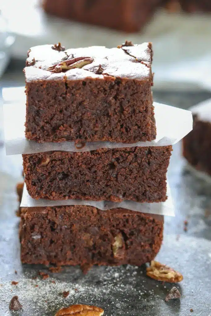 Double Chocolate Pecan Brownies - Ruchiskitchen