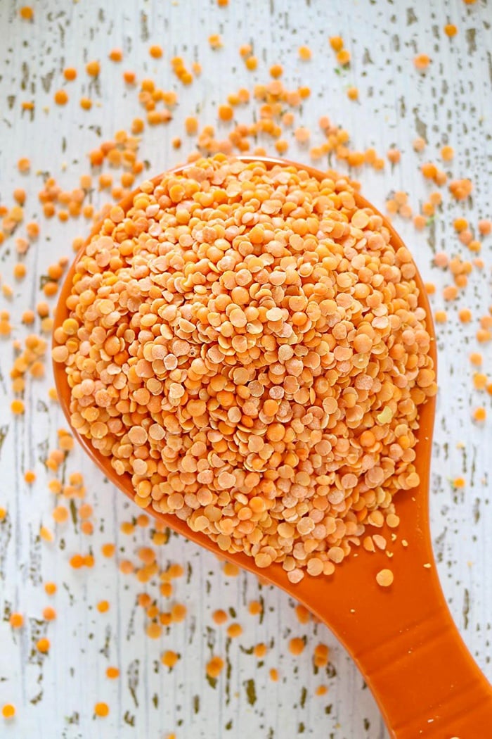 Red lentils for soup