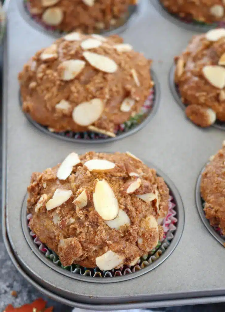 Apple almond Crumb Muffins - Ruchiskitchen