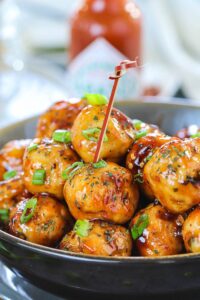 Pan cooked Honey Orange Chicken Meatballs. - Ruchiskitchen