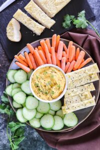 Pumpkin Ranch Dip with fresh veggies