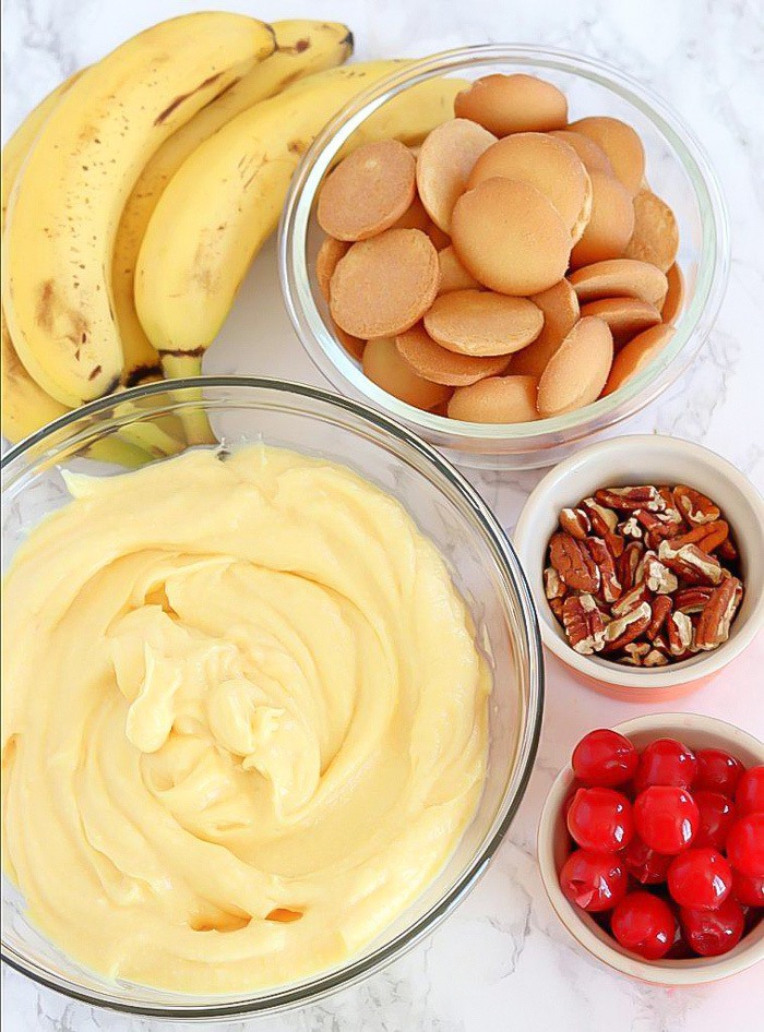 Ingredients for No Bake Banana Pudding