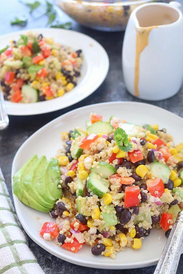 Healthy Quinoa and bean salad, Vegan Quinoa and black bean salad