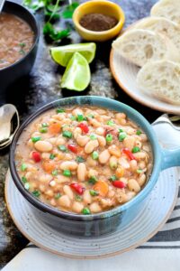 Instant Pot Vegan White Bean Soup - Ruchiskitchen