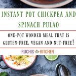 Instant Pot Chickpea and Spinach Pulao - Pinterest Collage