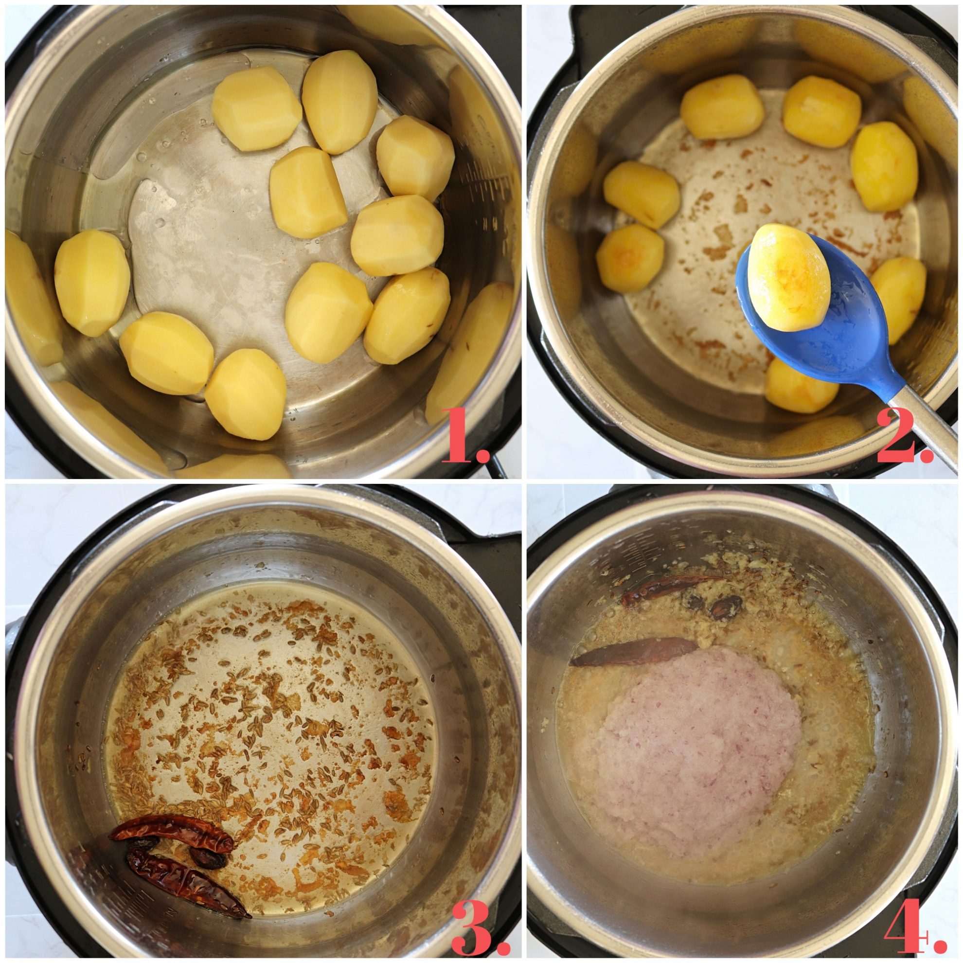 Step By Step Instant Pot Dum aloo Recipe - Ruchiskitchen