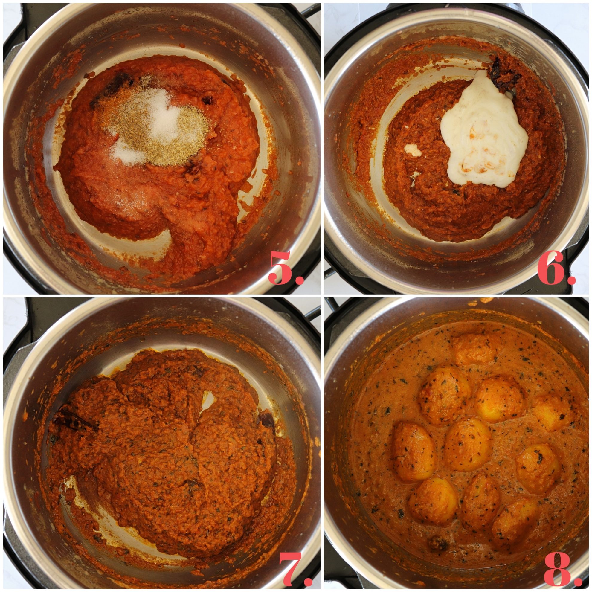 Step By Step Instant Pot Dum aloo Recipe - Ruchiskitchen