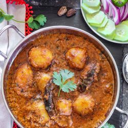 Instant Pot Dum aloo top view - Ruchiskitchen