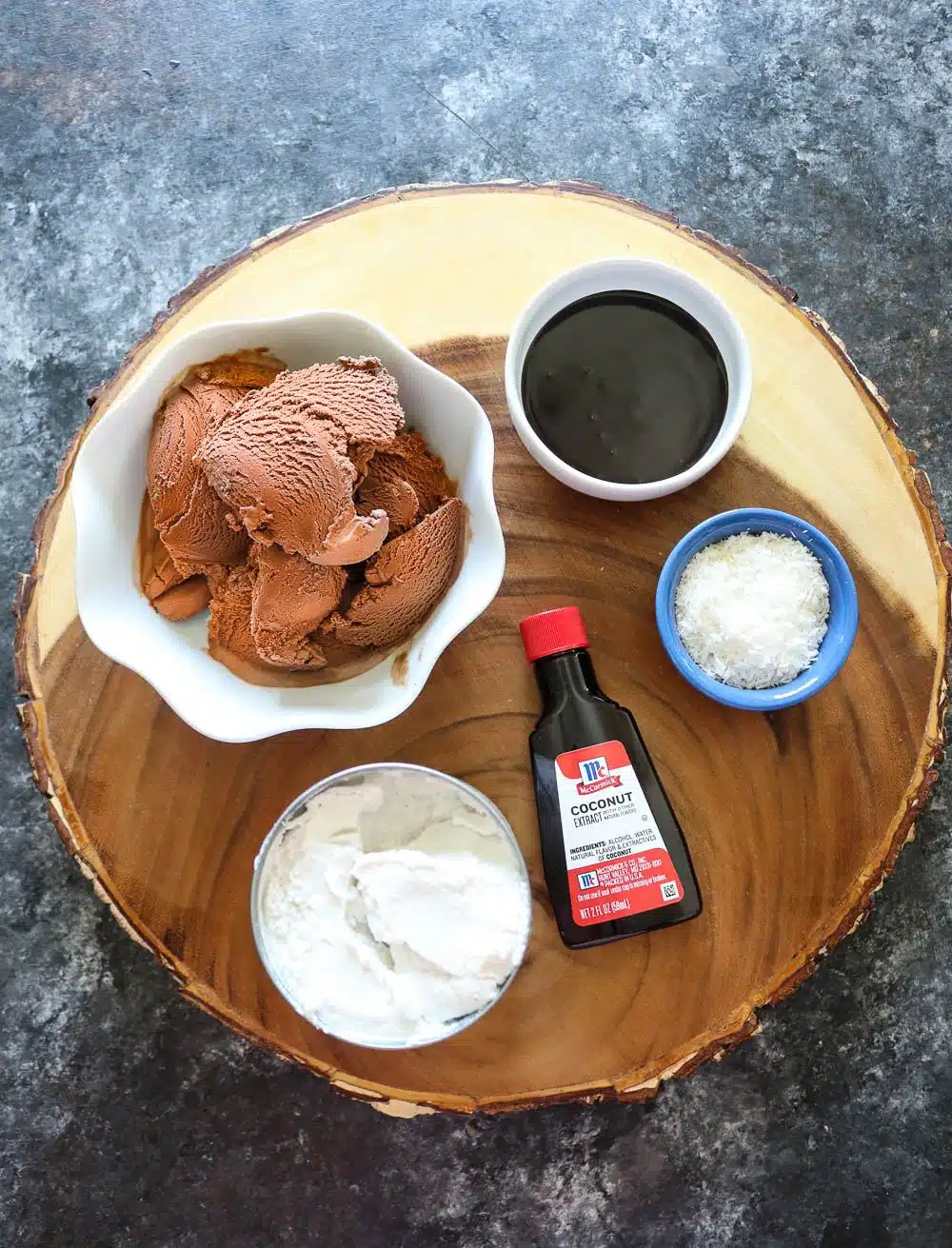 Ingredients for Dark Chocolate Coconut Cooler - Ruchiskitchen