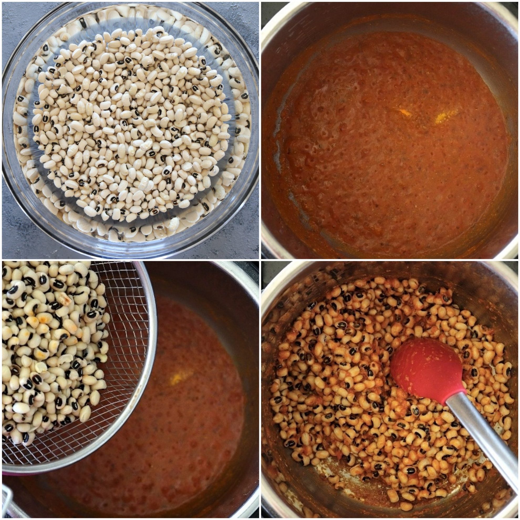 Step by step Instant Pot Black Eyed Peas Curry - Ruchiskitchen