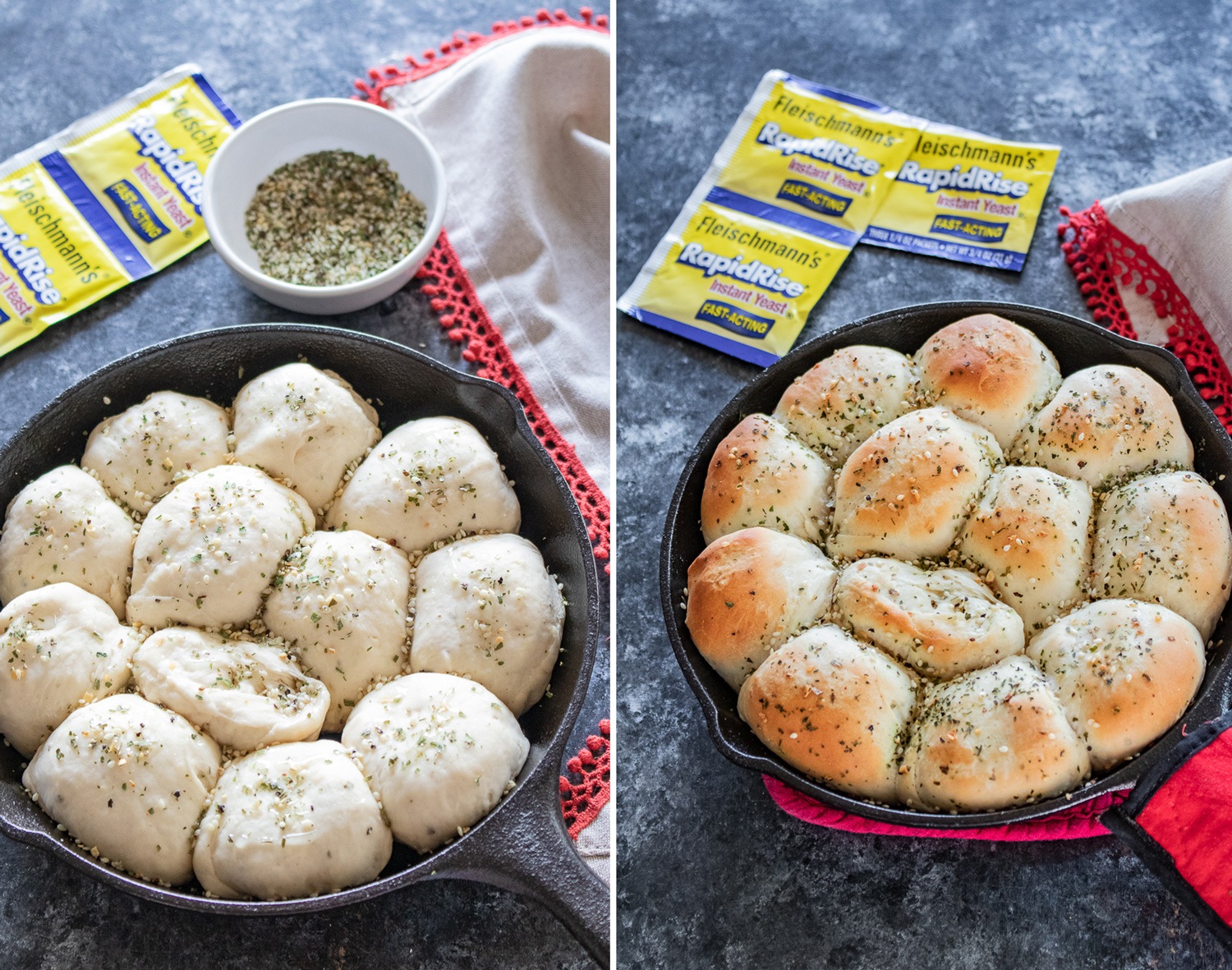 Garlic Herb Skillet Rolls Pull Apart Garlic Dinner Rolls Ruchiskitchen
