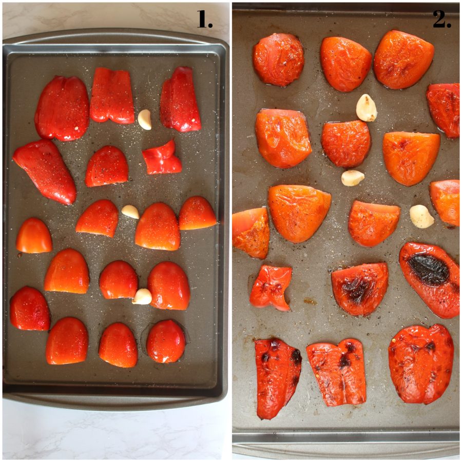 Roasting vegetables for bisque