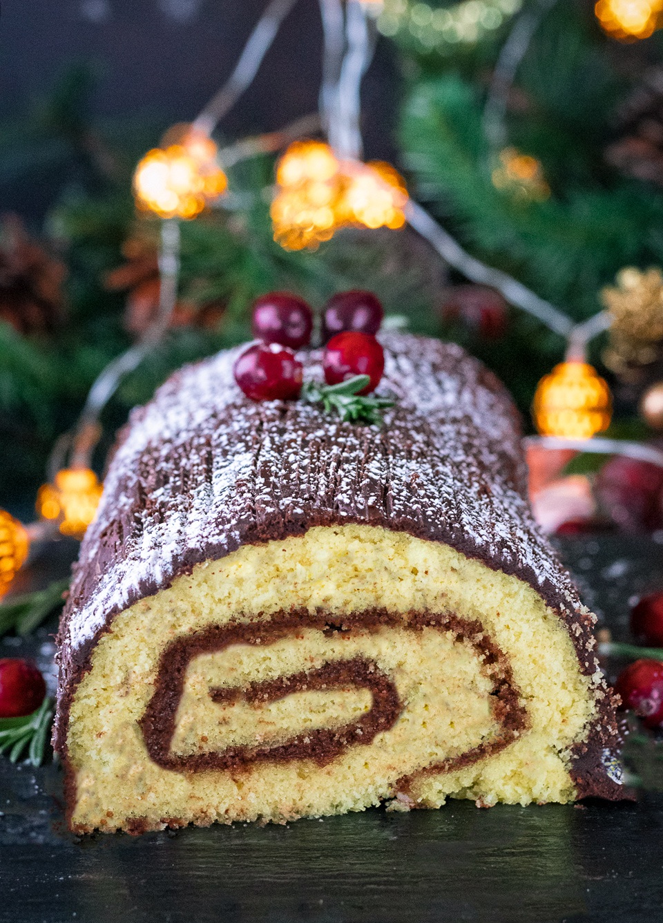 Holiday Yule Log cake