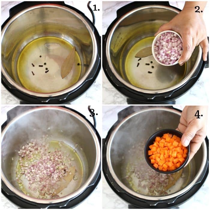 Sauté onions and carrots