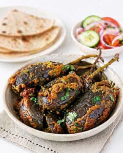 Bharwan Baingan recipe with peanut masala
