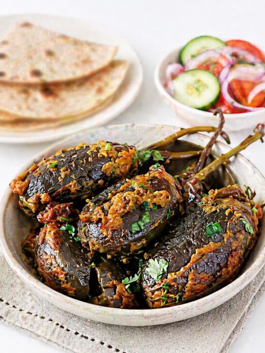 Bharwan Baingan recipe with peanut masala