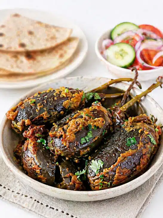 Bharwan Baingan recipe with peanut masala