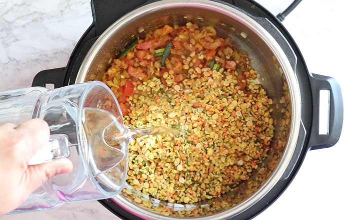 Cooked dal in Instant Pot