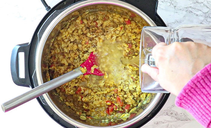 Add water to adjust consistency