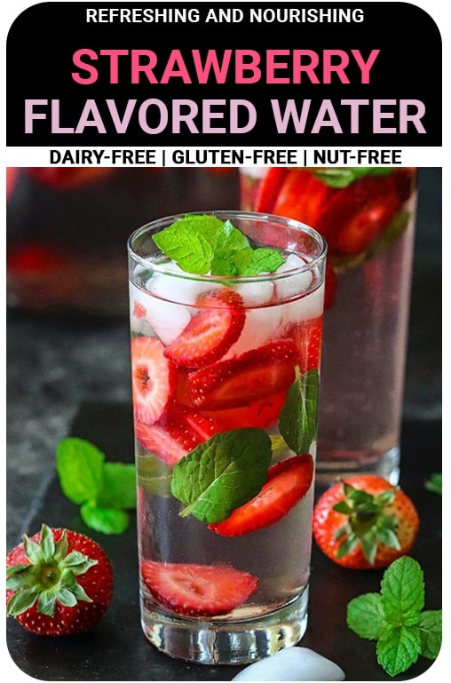 Strawberry Flavored Water (Strawberry infused water) Ruchiskitchen