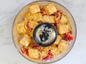 Place heated charcoal in the the steel bowl