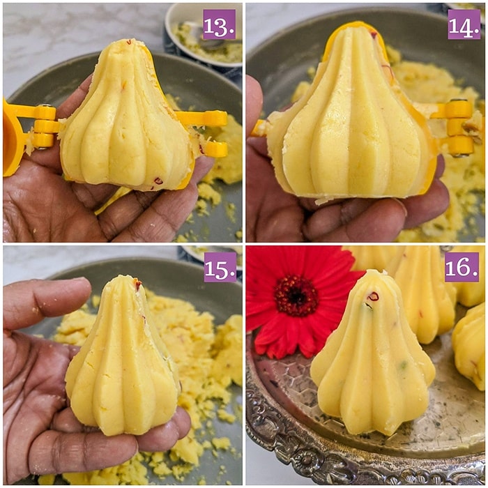 Kesar Mawa modak or Khavyache modak is ready