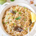 Fluffy basmati chana dal pulao