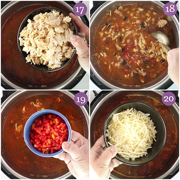 How to make Creamy Chicken Tortilla Soup in Instant Pot