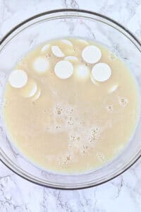 Melted white chocolate
